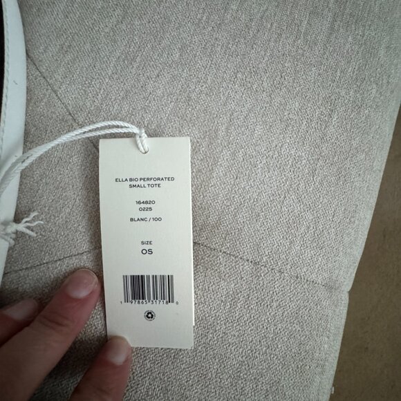 NWT Tory Burch Small Blanc White Bio Perforated Tote - Picture 8 of 8